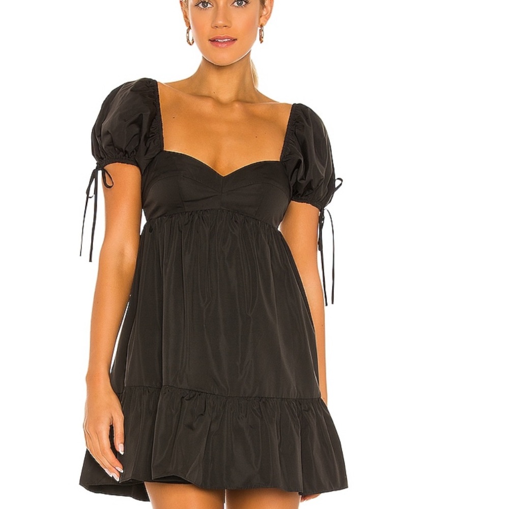 Amanda Uprichard Sicily Mini Dress in black, sz xl (10-12 per size chart)